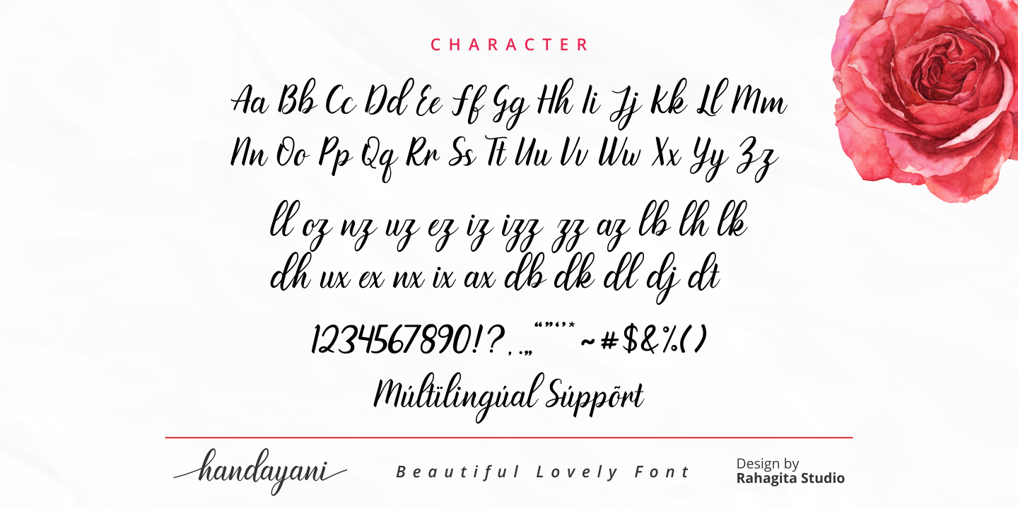Пример шрифта Handayani #4